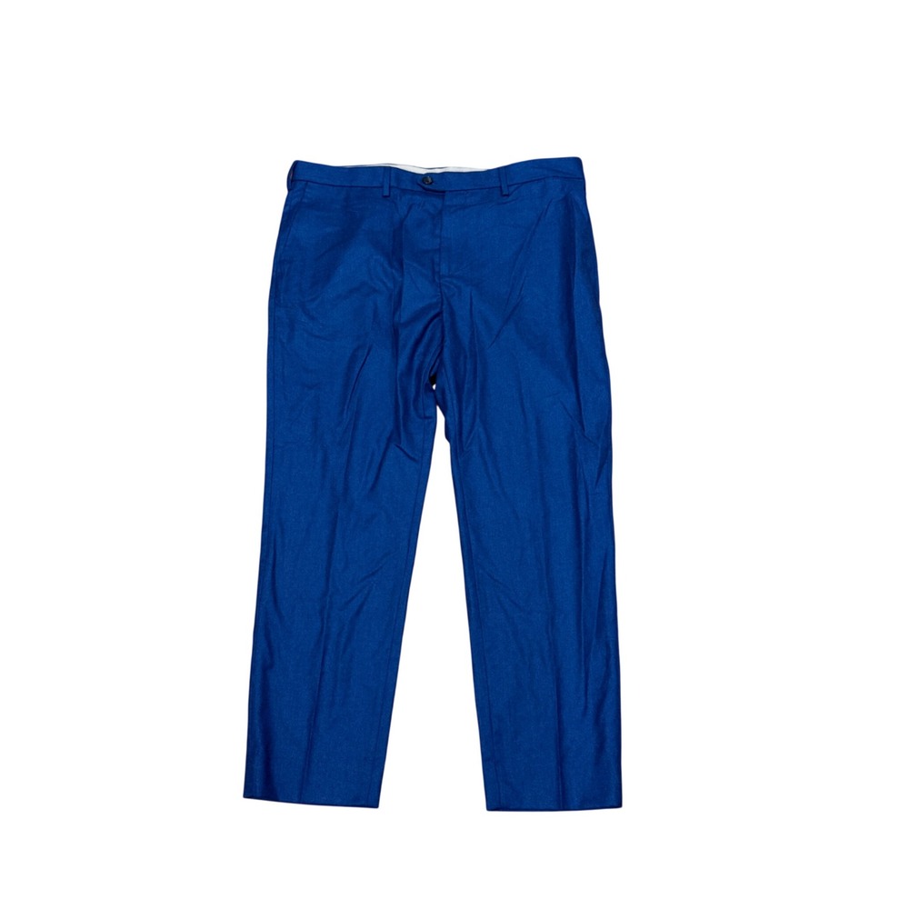 Banana Republic Tailored Slim Fit Wool Dress Pants Blue 38S Mens Trousers